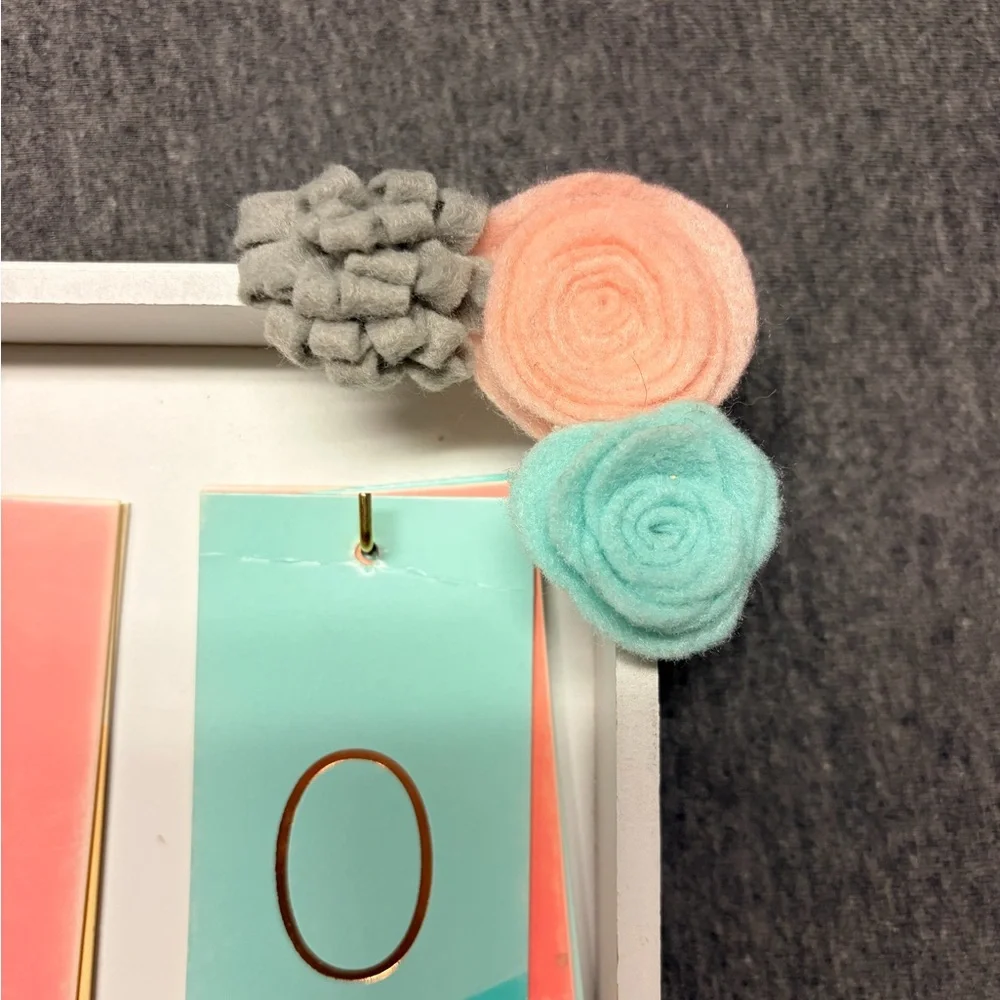 Pastel Desk Calendar with Gold Accents